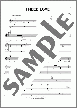 I Need Love(Sam Phillips) 楽譜 ピアノ & ボーカル & ギター ダウンロード
