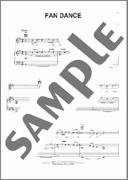 Fan Dance(Sam Phillips) 楽譜 ピアノ & ボーカル & ギター ダウンロード