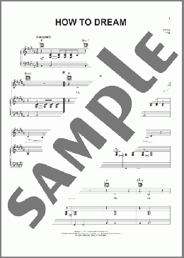 How To Dream(Sam Phillips) 楽譜 ピアノ & ボーカル & ギター ダウンロード