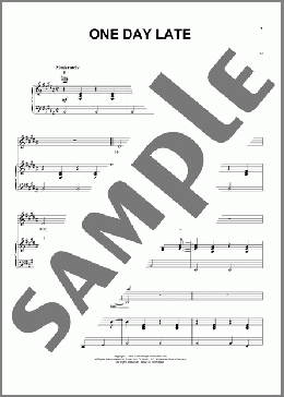 One Day Late(Sam Phillips) 楽譜 ピアノ & ボーカル & ギター ダウンロード