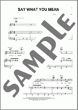 Say What You Mean(Sam Phillips) 楽譜 ピアノ & ボーカル & ギター ダウンロード