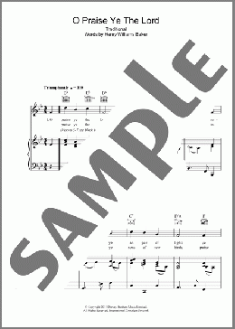 O Praise Ye The Lord(Traditional) 楽譜 その他 ダウンロード