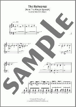 The Rehearsal(Alexandre Desplat/The King's Speech (Movie)) 楽譜 ピアノ（ソロ） ダウンロード