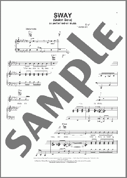 Sway (Quien Sera)(Dean Martin/Michael Buble/Glee (TV Series)/Glee Cast) 楽譜 ピアノ & ボーカル & ギター ダウンロード