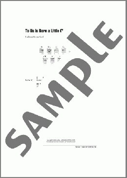 To Us Is Born A Little Child(Traditional) 楽譜 ギター（コード） ダウンロード