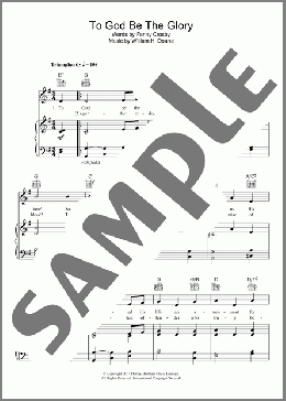 To God Be The Glory(Fanny J. Crosby) 楽譜 その他 ダウンロード
