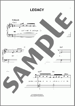 Legacy(Nichole Nordeman) 楽譜 ピアノ（ソロ） ダウンロード