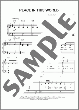 Place In This World(Amy Grant/Michael W. Smith) 楽譜 ピアノ（ソロ） ダウンロード