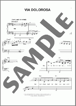 Via Dolorosa(Sandi Patty) 楽譜 ピアノ（ソロ） ダウンロード