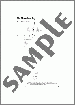 The Marvelous Toy(Tom Paxton/John Denver) 楽譜 ギター（コード） ダウンロード