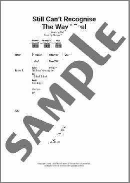 Still Can't Recognise The Way I Feel(The Cranberries) 楽譜 ギター（コード） ダウンロード