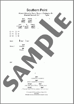 Southern Point(Grizzly Bear) 楽譜 ギター（コード） ダウンロード