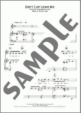 Don't Ever Leave Me(Peggy Lee/Jerome Kern) 楽譜 その他 ダウンロード