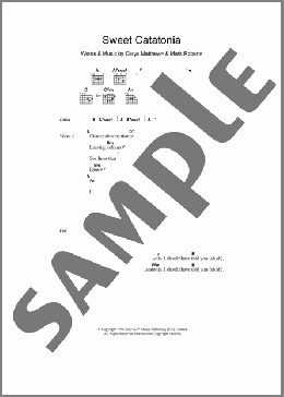 Sweet Catatonia(Catatonia) 楽譜 ギター（コード） ダウンロード