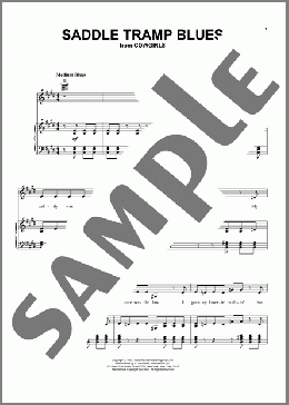 Saddle Tramp Blues(Mary Murfitt) 楽譜 ピアノ & ボーカル & ギター ダウンロード