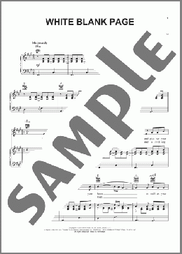 White Blank Page(Mumford & Sons) 楽譜 ピアノ & ボーカル & ギター ダウンロード