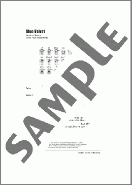 Blue Velvet(Bobby Vinton/Statues) 楽譜 ギター（コード） ダウンロード