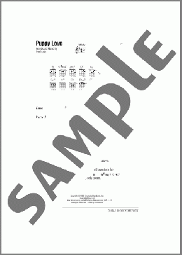Puppy Love(Paul Anka/Donny Osmond) 楽譜 ギター（コード） ダウンロード