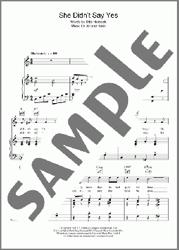 She Didn't Say Yes(Peggy Lee/Steve Lawrence) 楽譜 その他 ダウンロード