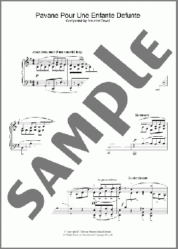Pavane Pour Une Infante Defunte(Maurice Ravel) 楽譜 ピアノ（ソロ） ダウンロード