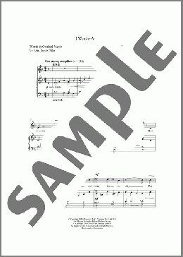 I Wonder As I Wander(John Jacob Niles) 楽譜 その他 ダウンロード