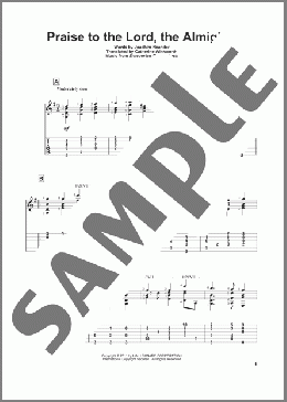 Praise To The Lord, The Almighty(Joachim Neander) 楽譜 ギター（その他） ダウンロード
