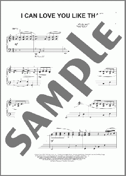 I Can Love You Like That(All-4-One/John Michael Montgomery) 楽譜 ピアノ（ソロ） ダウンロード