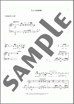 Le Violette(Alessandro Scarlatti/Adriano Morselli) 楽譜 ピアノ & ボーカル ダウンロード