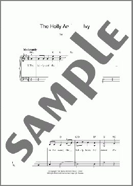 The Holly And The Ivy(Traditional) 楽譜 その他 ダウンロード