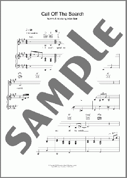 Call Off The Search(Katie Melua) 楽譜 その他 ダウンロード