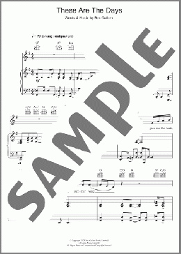 These Are The Days(Jamie Cullum) 楽譜 その他 ダウンロード