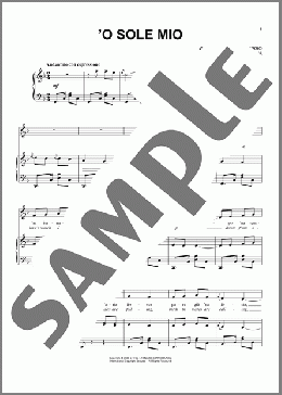 'O Sole Mio(Giovanni Capurro) 楽譜 ピアノ & ボーカル ダウンロード