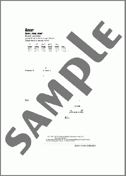 Amor (Amor, Amor, Amor)(Gabriel Ruiz) 楽譜 ギター（コード） ダウンロード