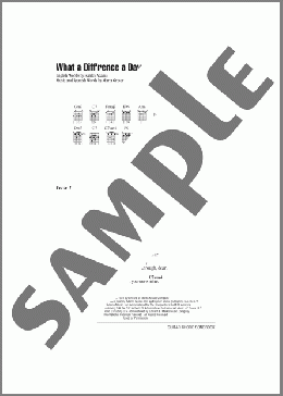 What A Diff'rence A Day Made(Stanley Adams) 楽譜 ギター（コード） ダウンロード