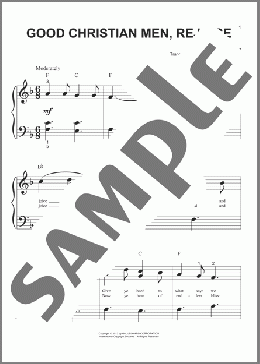 Good Christian Men, Rejoice(John Mason Neale/14th Century Latin Text/14th Century German Melody) 楽譜 ピアノ（ソロ） ダウンロード
