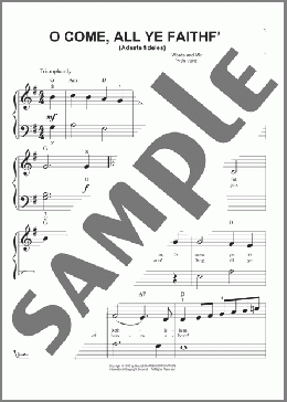 O Come, All Ye Faithful (Adeste Fideles)(John Francis Wade/Frederick Oakeley) 楽譜 ピアノ（ソロ） ダウンロード