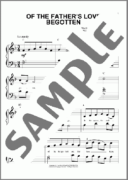 Of The Father's Love Begotten(Aurelius C. Prudentius) 楽譜 ピアノ（ソロ） ダウンロード