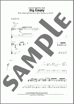Big Empty(Stone Temple Pilots) 楽譜 ギター（ソロ） ダウンロード