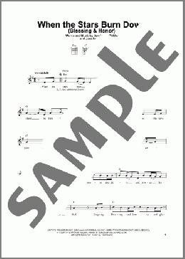 When The Stars Burn Down (Blessing & Honor)(Jennie Lee Riddle) 楽譜 メロディ ダウンロード