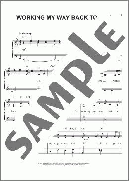 Working My Way Back To You(Spinners/The Four Seasons) 楽譜 ピアノ（ソロ） ダウンロード