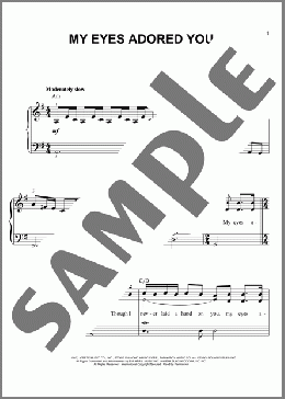 My Eyes Adored You(Frankie Valli/The Four Seasons) 楽譜 ピアノ（ソロ） ダウンロード