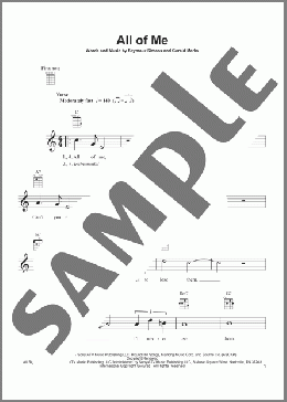 All Of Me(Gerald Marks) 楽譜 ウクレレ（弾き語り） ダウンロード