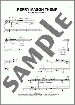 Perry Mason Theme(Fred Steiner) 楽譜 ピアノ（ソロ） ダウンロード