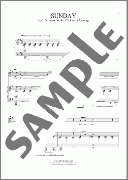 Sunday(Stephen Sondheim) 楽譜 ピアノ & ボーカル ダウンロード