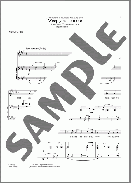 Weep You No More(Roger Quilter) 楽譜 ピアノ & ボーカル ダウンロード