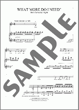 What More Do I Need?(Stephen Sondheim) 楽譜 ピアノ & ボーカル ダウンロード