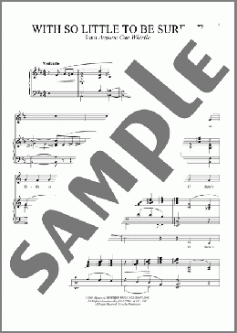 With So Little To Be Sure Of(Stephen Sondheim) 楽譜 ピアノ & ボーカル ダウンロード