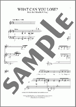 What Can You Lose(Stephen Sondheim) 楽譜 ピアノ & ボーカル ダウンロード