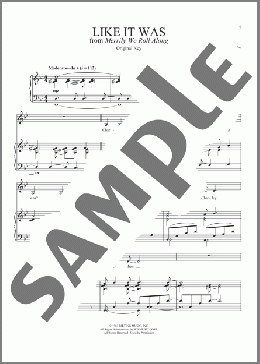 Like It Was(Stephen Sondheim) 楽譜 ピアノ & ボーカル ダウンロード