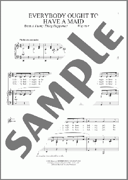 Everybody Ought To Have A Maid(Stephen Sondheim) 楽譜 ピアノ & ボーカル ダウンロード
